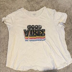 Old Navy Cream 'Good Vibes' Graphic Tee